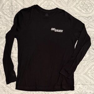 SIG SAUER Men's Black Long-Sleeve Logo Tee